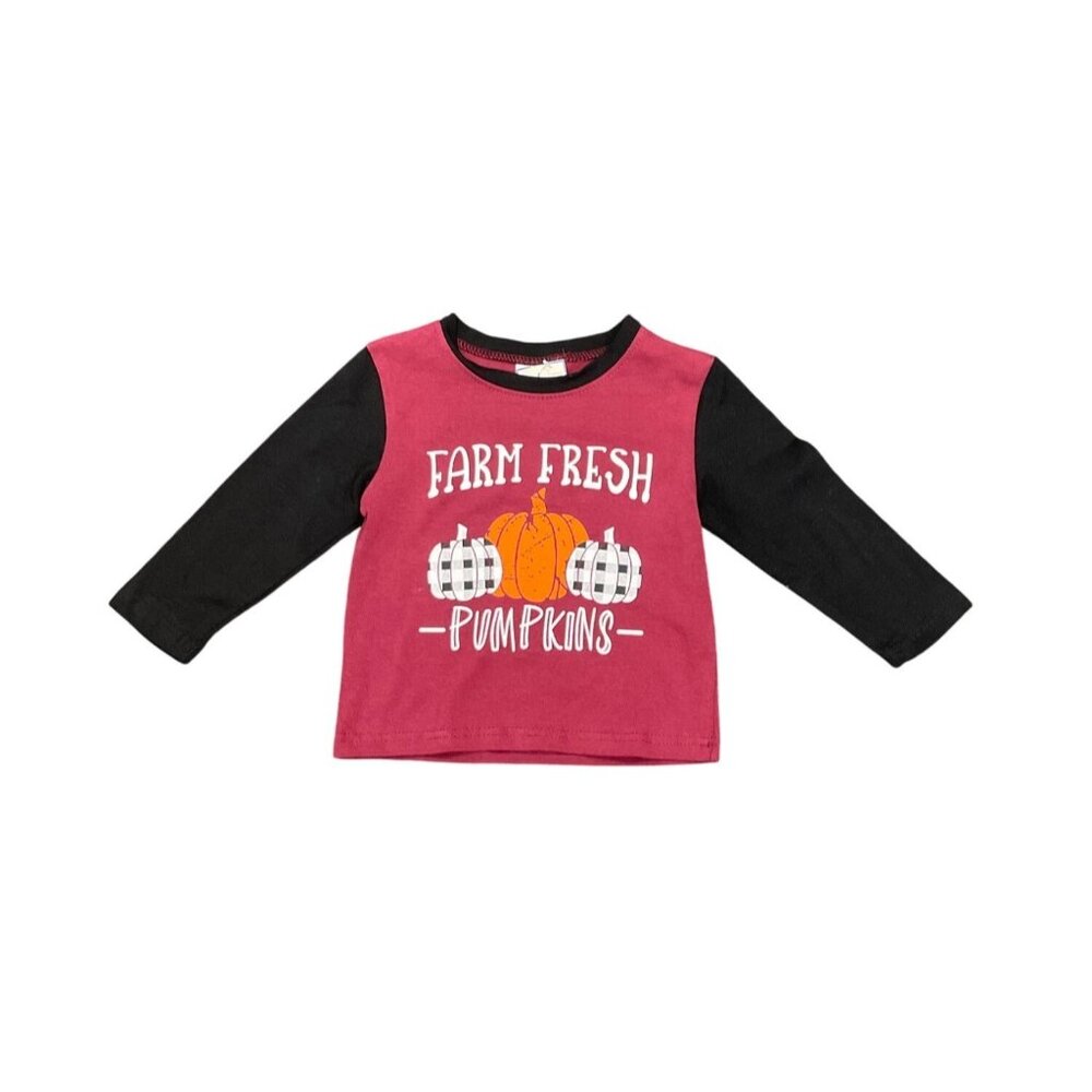 Farm Fresh Pumpkins Long Sleeve Toddler Boys Shirt 6-12 Months